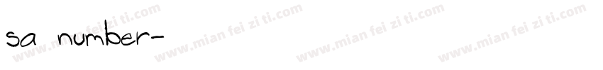 sa number字体转换